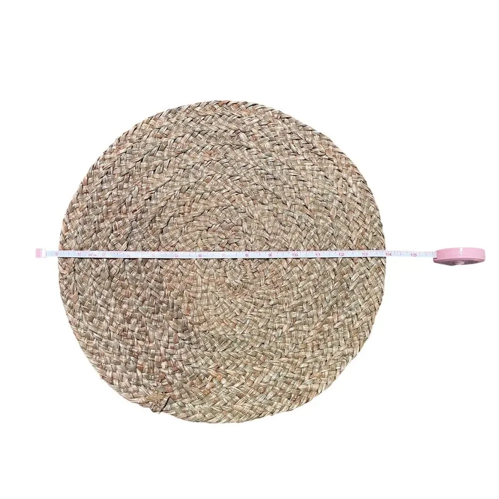 Large Natural Fiber Round Braided Placemats, Set of 4